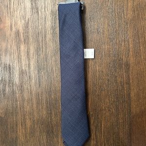 Current season 2023 Express Men slim wool tie in blue. New with tags, never worn